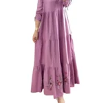 Floral Abaya with Three-Quarter Sleeves — Image 6