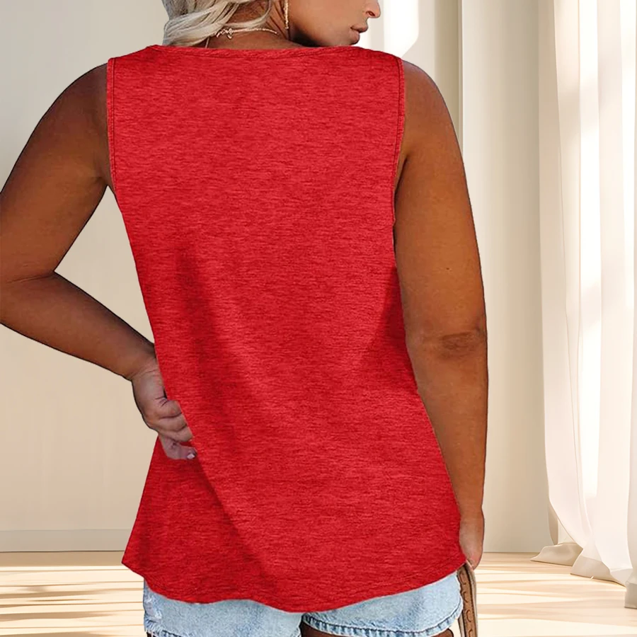 Plus Size Strappy Top with Buttons