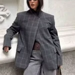 بليزر كاروهات بأكمام طويلة — صورة 3