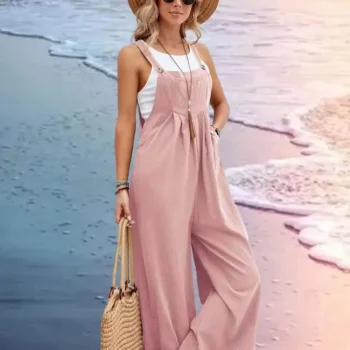 Wide-Leg Overalls