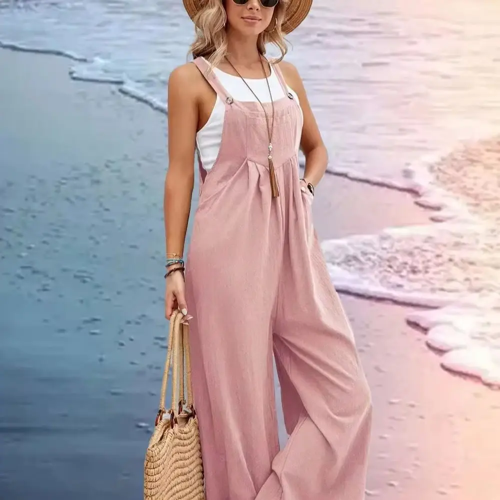 Wide-Leg Overalls
