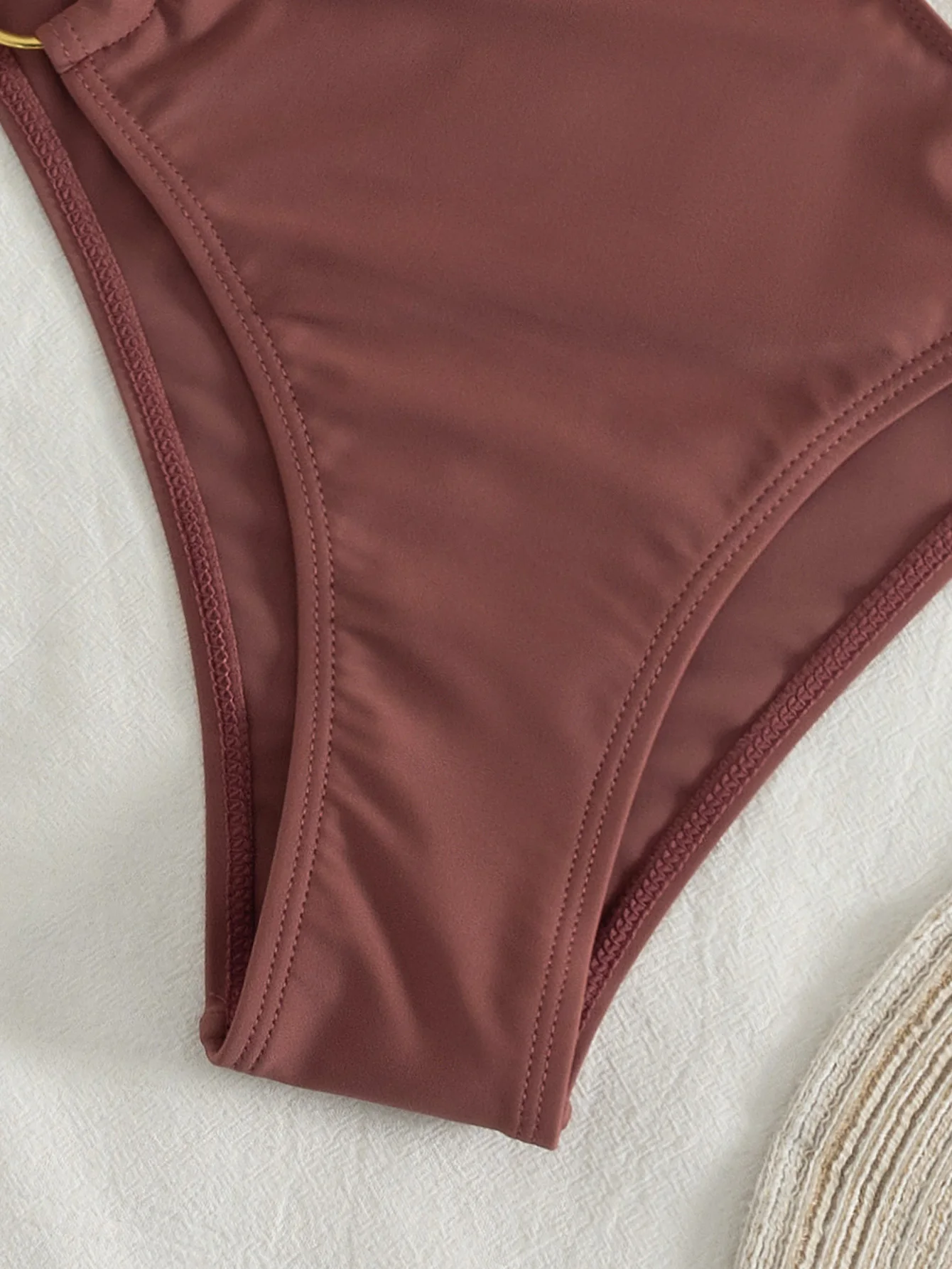 Women's Brown One-Piece Swimsuit