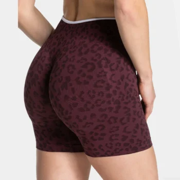 Leopard Print High-Waisted Shorts