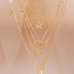 Pearl Earrings and Multi-Layer Necklace Set — Image 5