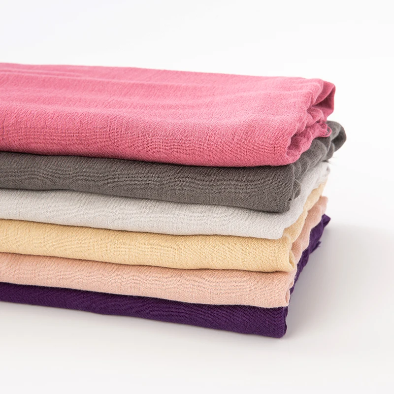 Solid Cotton Hijab with Fringe — Image 21