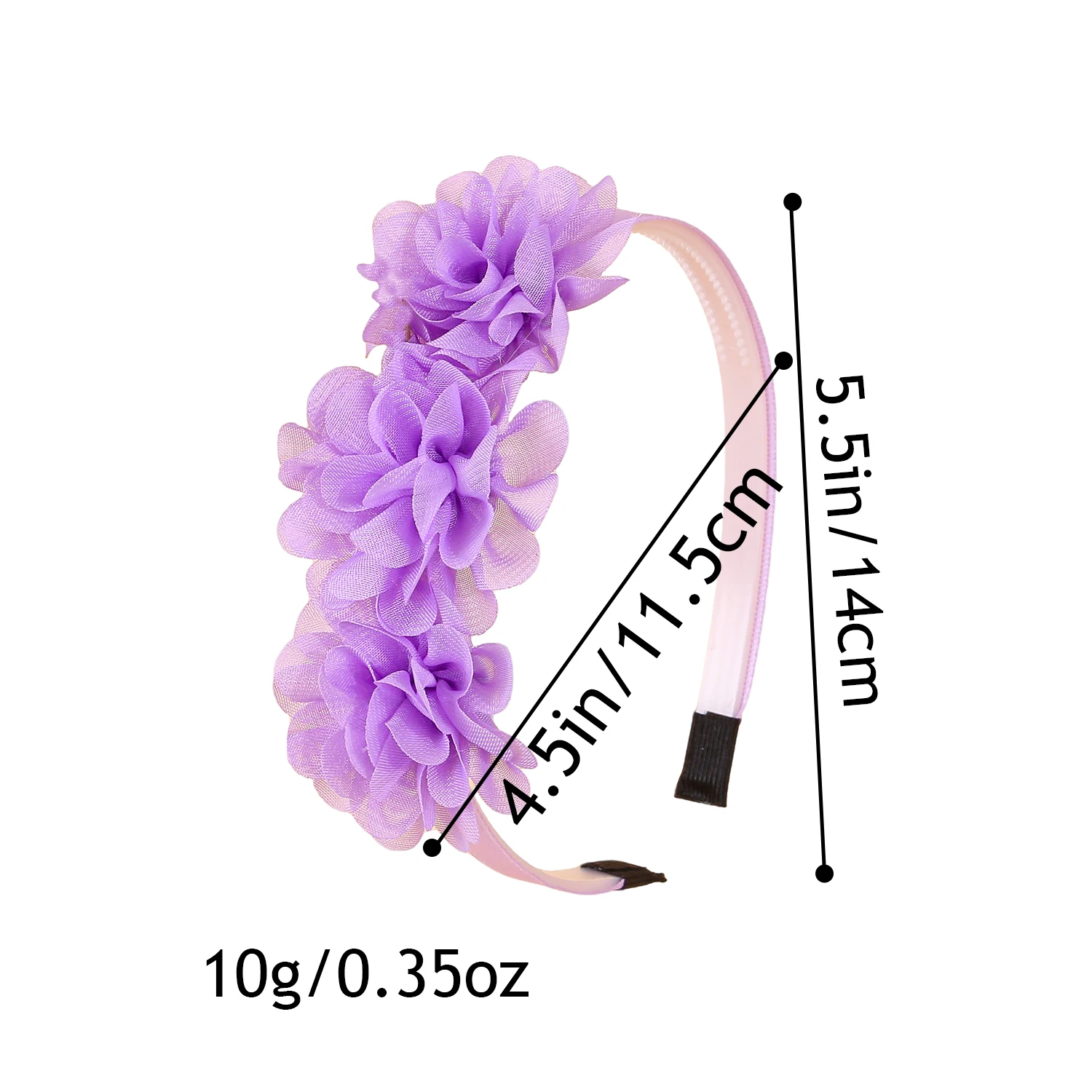 5-Piece Floral Chiffon Hair Accessory