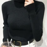 بلوفر كوري شتوي برقبة عالية — صورة 4