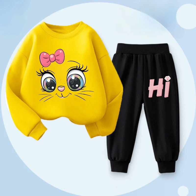 Girls' Long Sleeve Spring Hoodie Set