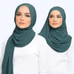 لفحة شيفون طويلة بلون سادة — صورة 2