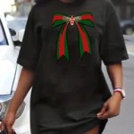 Loose Casual Dress with Bow — Image 2