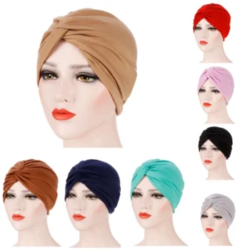 Solid Color Stretchy Instant Head Wrap