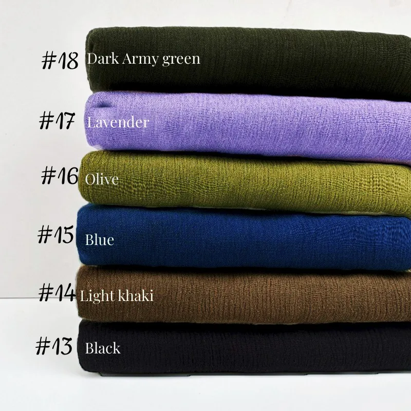 Solid Cotton Hijab with Fringe — Image 9