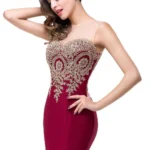 Sweetheart Mermaid Evening Dress with Lace Embroidery — Image 3