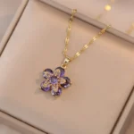Crystal Floral Necklace — Image 4