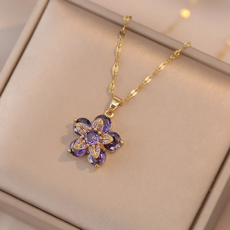 Crystal Floral Necklace