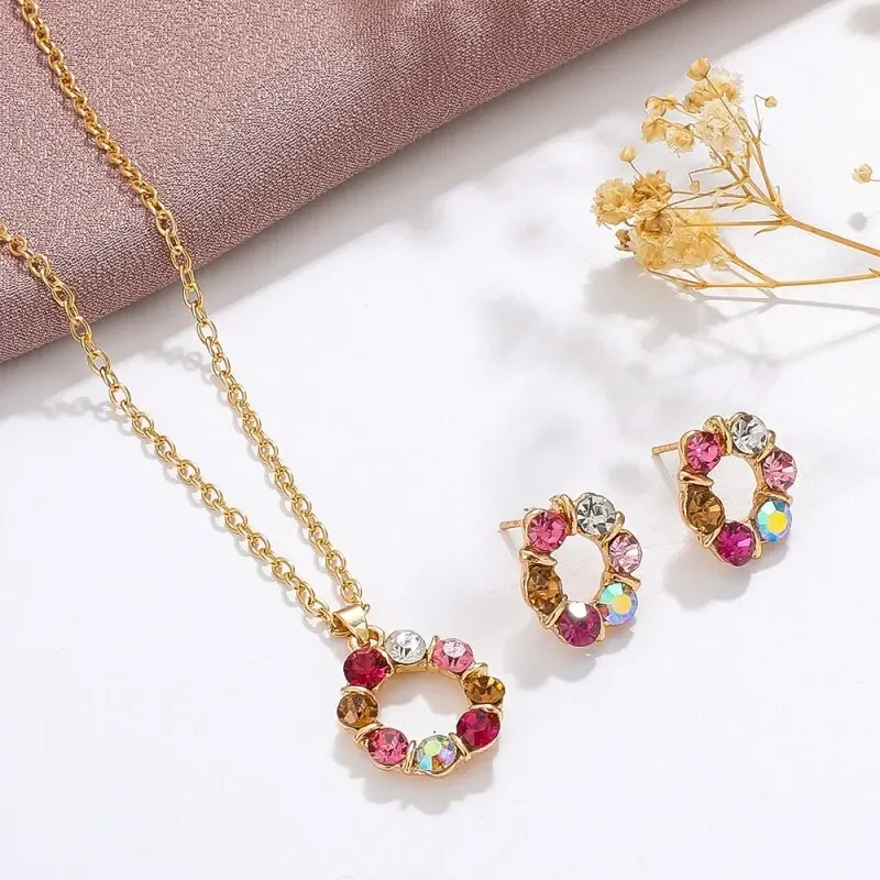 3-Piece Gold-Tone Necklace and Earring Set