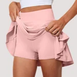 Sports Skirt with Built-In Shorts, Stretch Waist and Side Pockets — Image 5