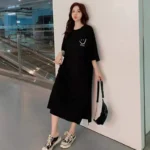 فستان تيشيرت صيفي بقصّة واسعة — صورة 5
