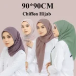 لفحة شيفون مربّعة 90×90 سم
