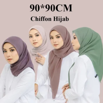 لفحة شيفون مربّعة 90×90 سم