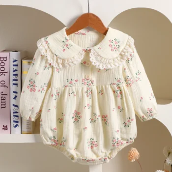Baby Embroidered Long Sleeve Spring Romper
