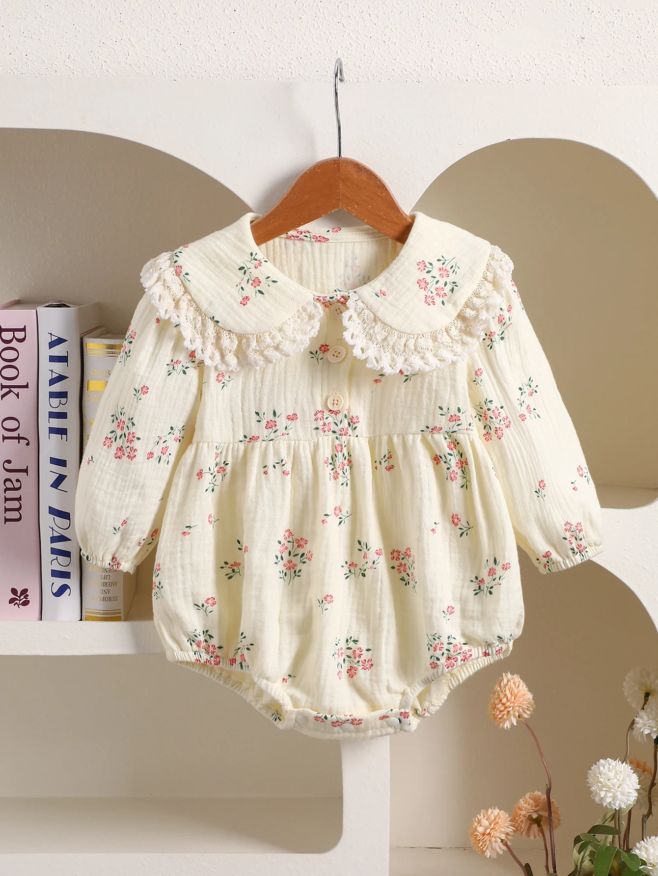 Baby Embroidered Long Sleeve Spring Romper