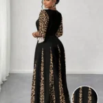 Elegant Leopard Print Maxi Dress — Image 2