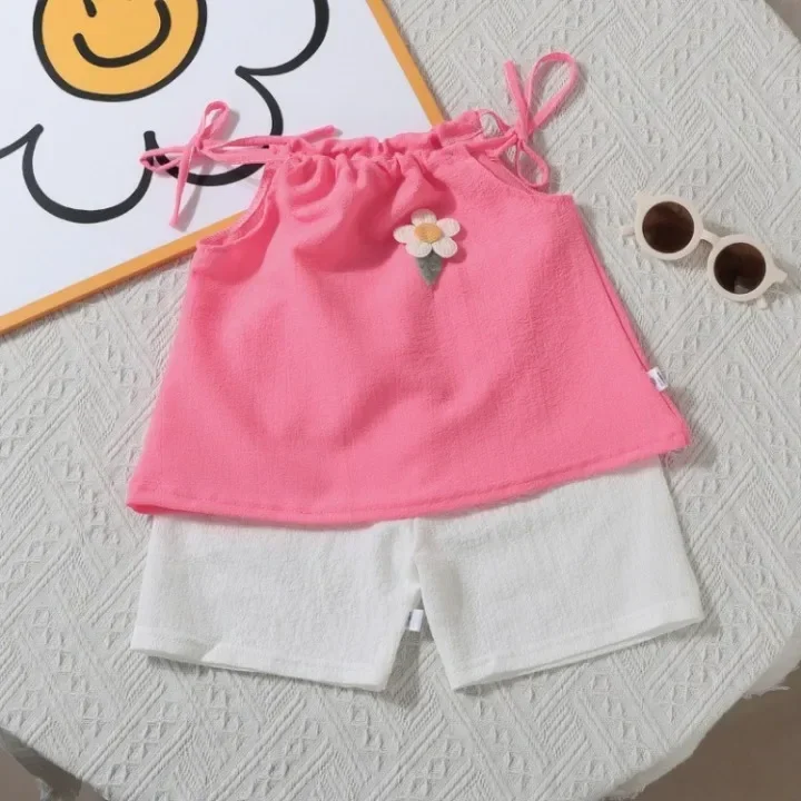 Girls' Floral Set with Vest — Image 12