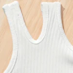 Girls' Ribbed Asymmetric Crop Top — Image 5