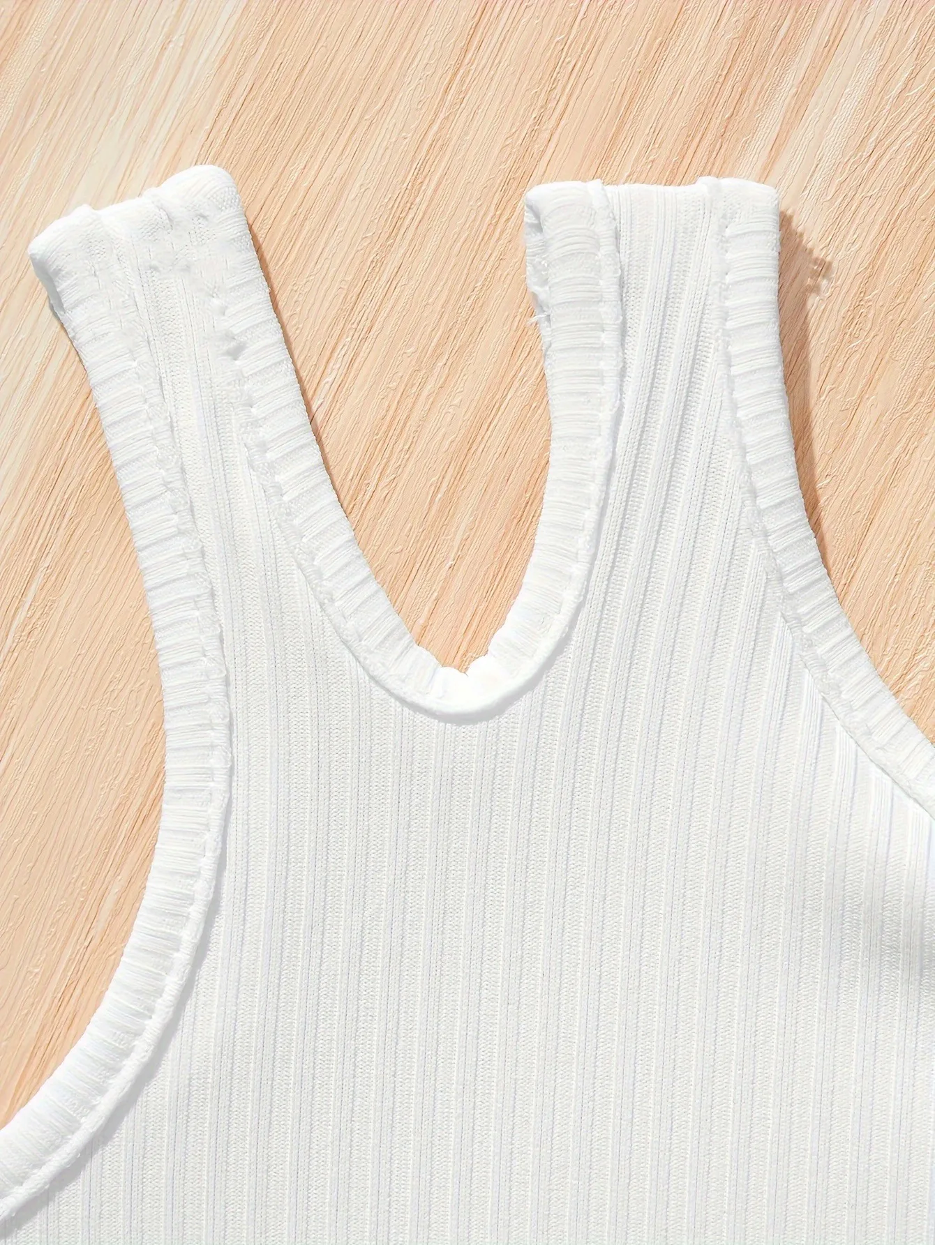 Girls' Ribbed Asymmetric Crop Top