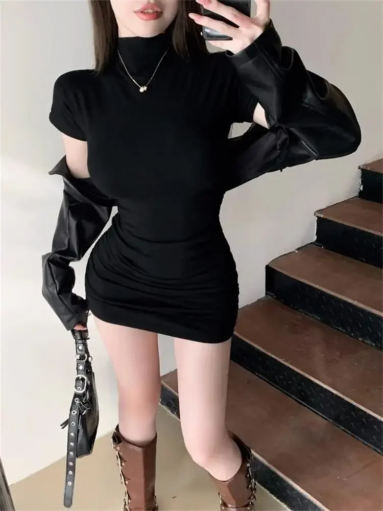 Pleated Mini Dress