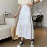 تنورة بخصر عالٍ مطاطي بطراز كلاسيكي — صورة 2