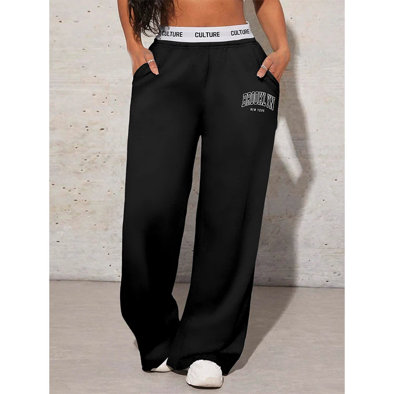 Casual Printed Wide-Leg Pants