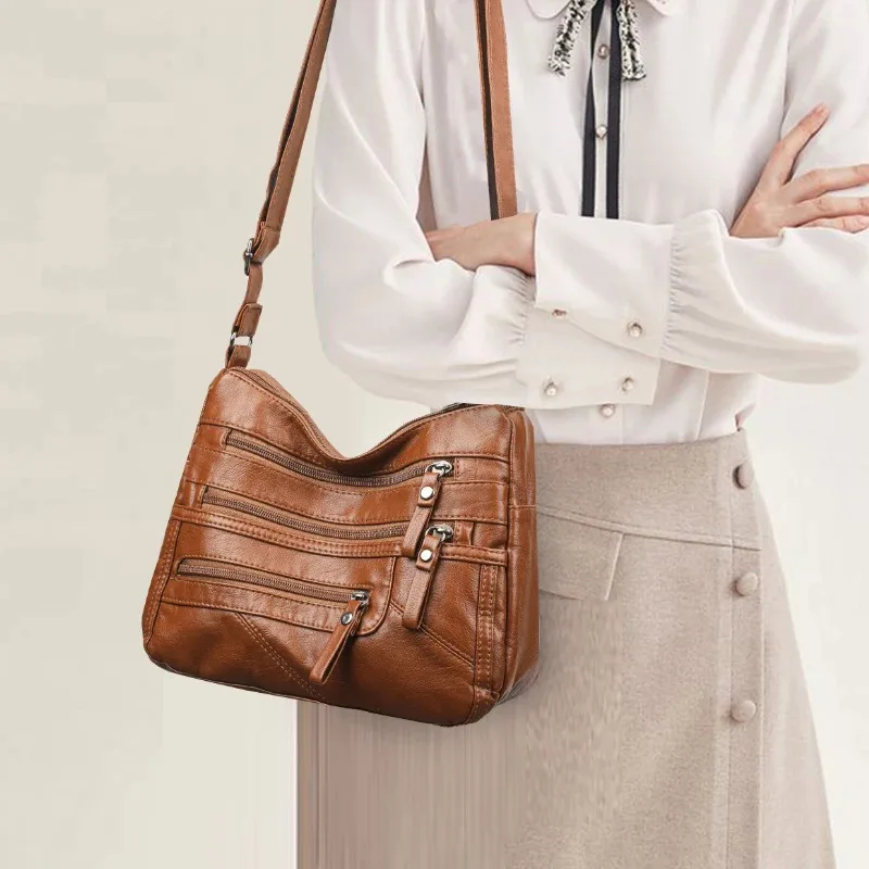Adjustable Leather Crossbody Bag