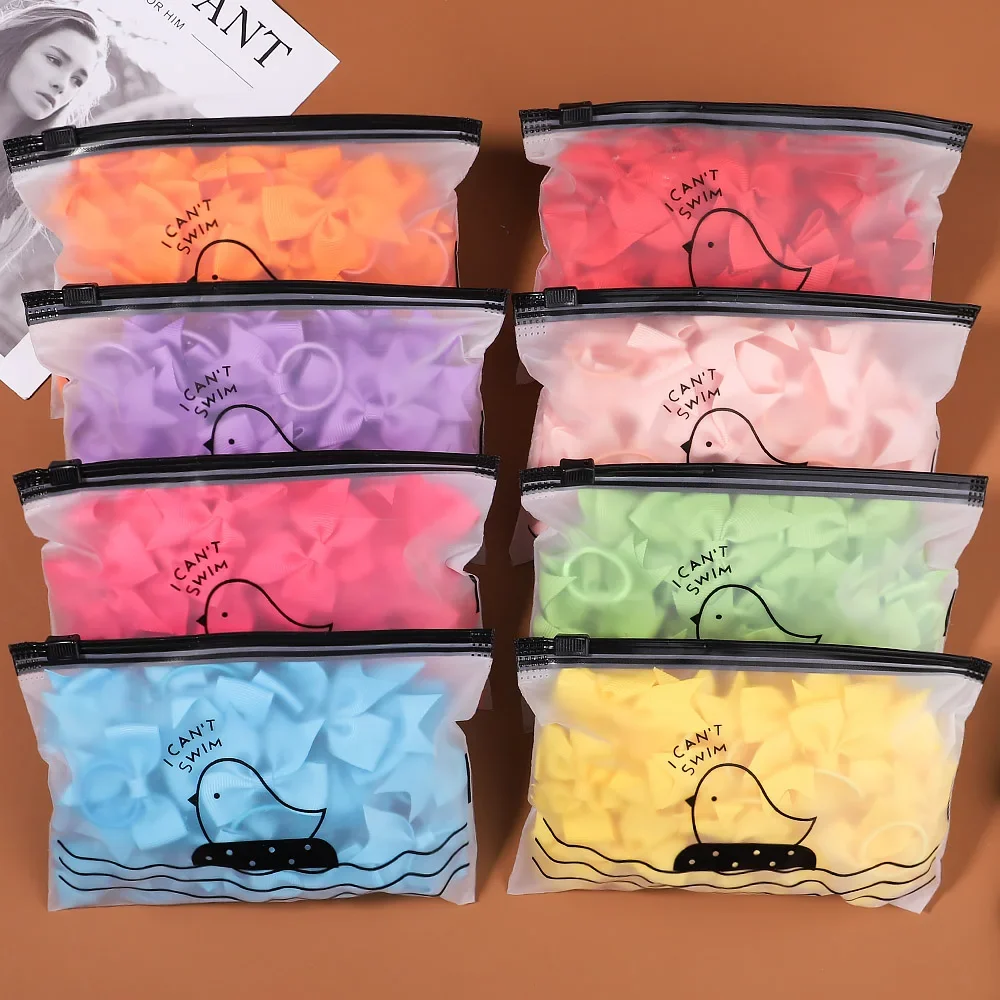 10-Piece Grosgrain Ribbon Hair Bow Set