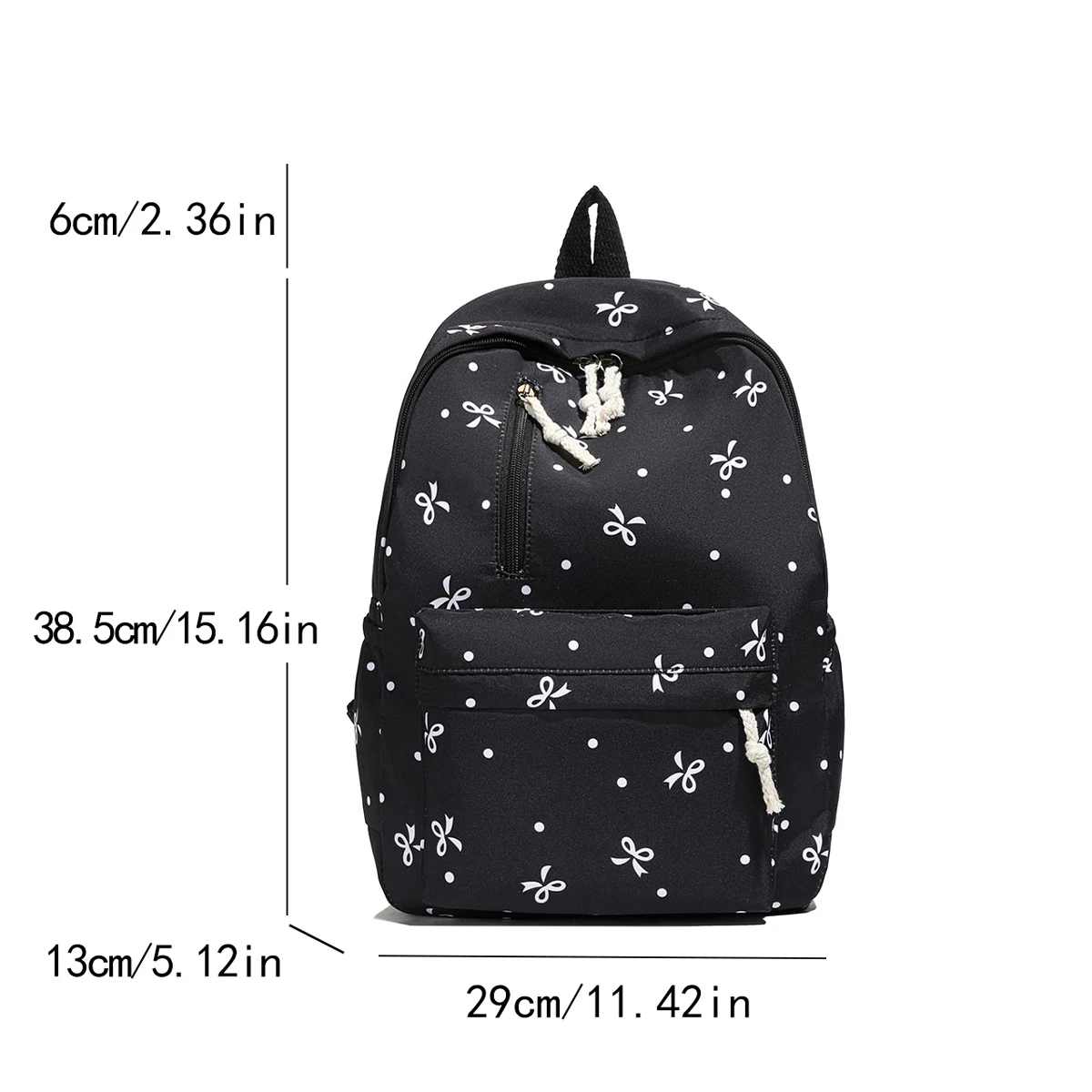 Padded Bow Print Backpack