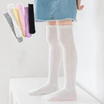 Girls' Long White School Socks