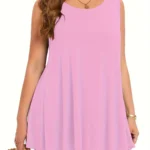 Solid Sleeveless Round Neck Top — Image 4