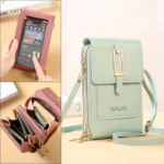 Leather Phone Wallet with Touchscreen Window
