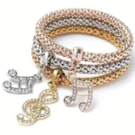 3-Piece Heart Lock and Key Bracelet Set — Image 5