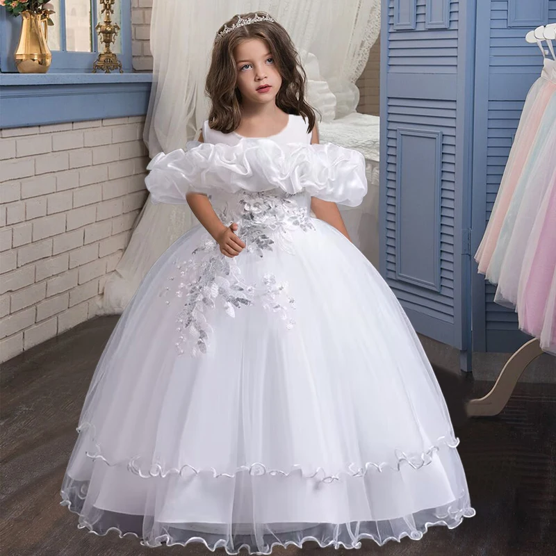 Girls' Elegant Long Dress