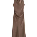 Strappy Satin Midi Dress — Image 5