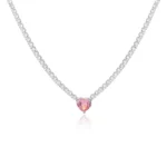 Crystal Heart Print Necklace — Image 3