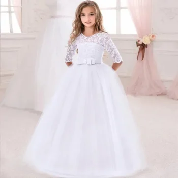 Girls' Lace Long Dress