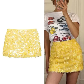 Sequin Short Skirt