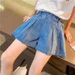 شورت جينز بناتي بقصّة A