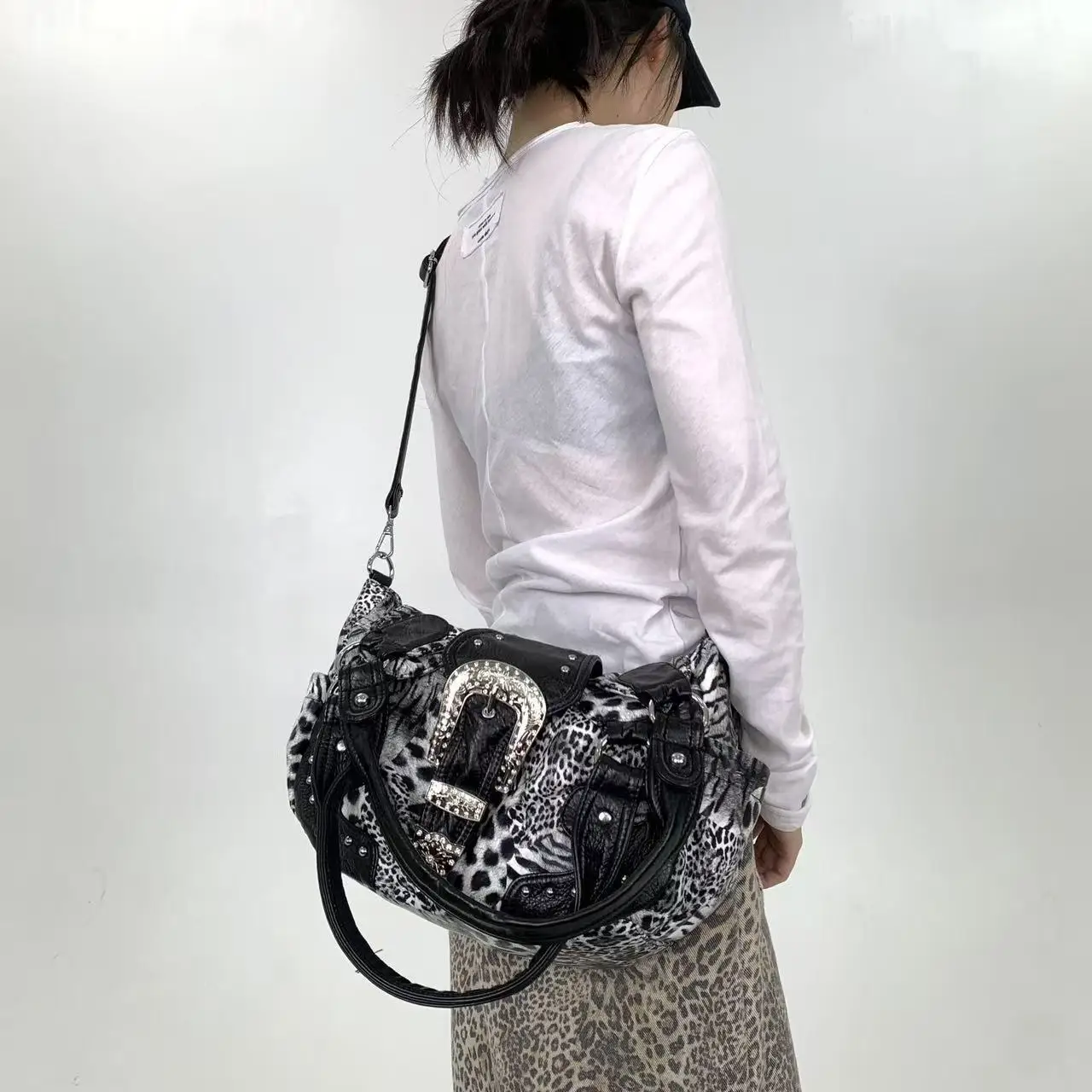 Girls' Y2K Leopard Print Shoulder Bag — Image 21