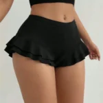 Ruffled High-Waisted Mini Skirt