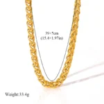 Stainless Steel Necklace and Bracelet Set — Image 2