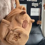 Velvet Capybara-Shaped Backpack — Image 3